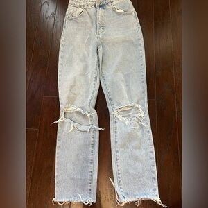 Rollas high rise straight leg jeans